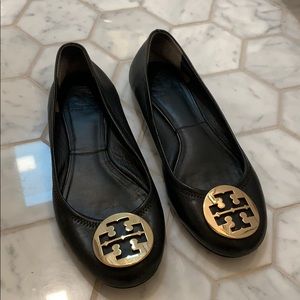 Tory Burch Black Flats